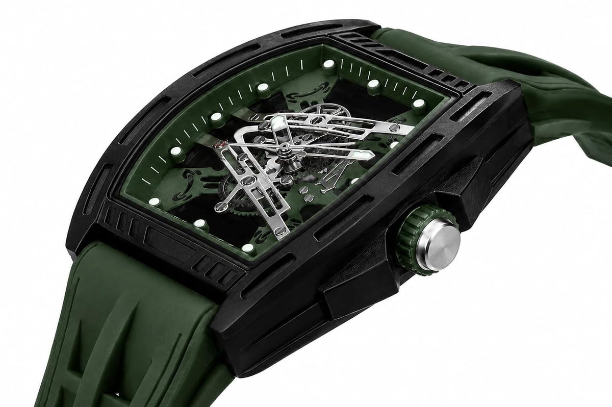 Men's Skeleton Dial Sport Watch