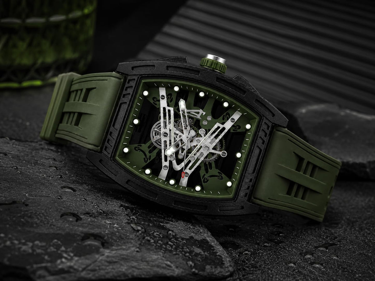 Men's Skeleton Dial Sport Watch