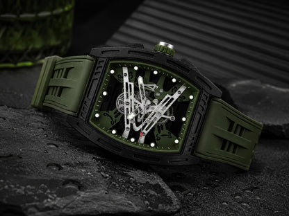 Men's Skeleton Dial Sport Watch